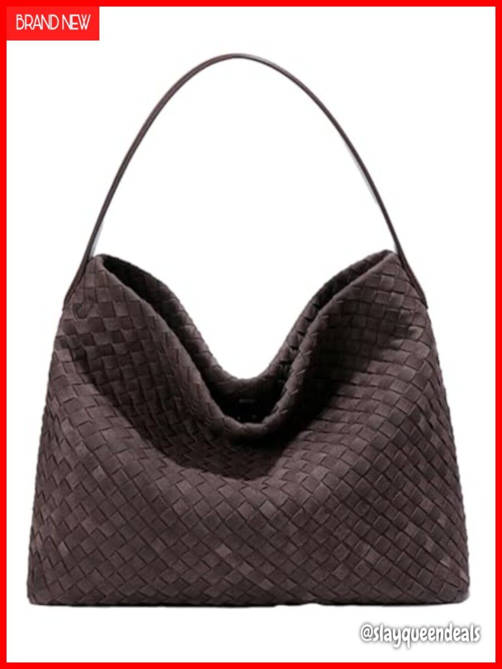 Woven Suede Hobo Bag for Women